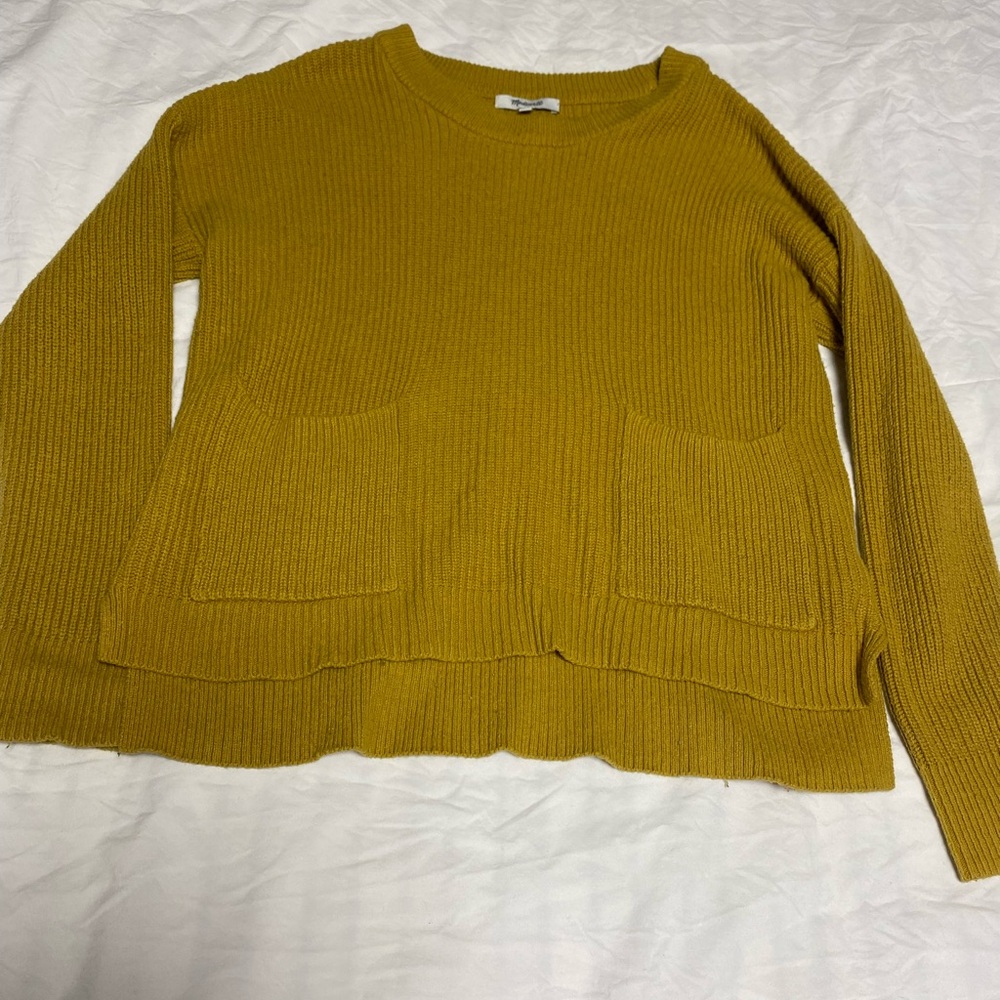 Madewell Mustard Crew Neck Sweater